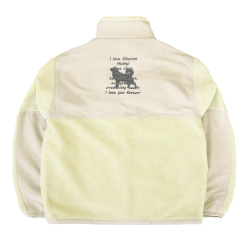 シベリアンハスキー Boa Fleece Jacket