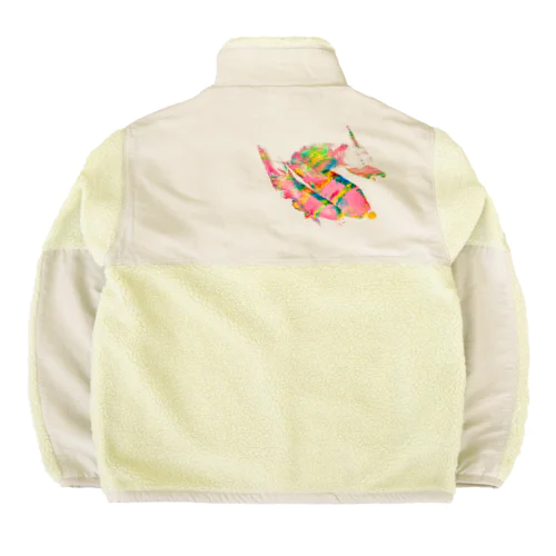 ぺったりカラフル Boa Fleece Jacket