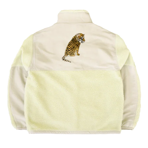 虎の子　バックプリント Boa Fleece Jacket