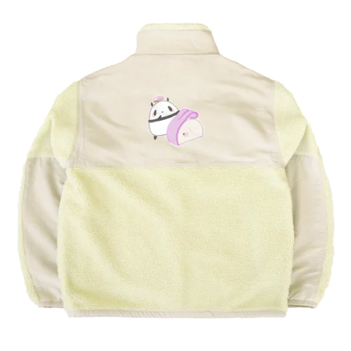 かまぼこが持つポテンシャルにほれぼれするパンダ Boa Fleece Jacket