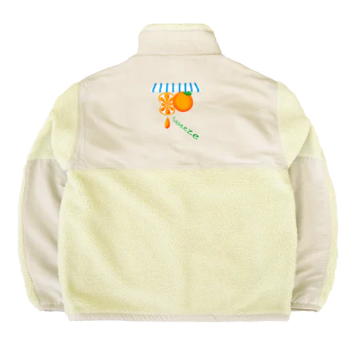 オレンジ　ぎゅぎゅぎゅっ Boa Fleece Jacket