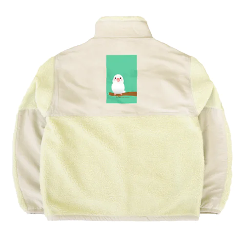 ポチャ白文鳥ちゃん Boa Fleece Jacket