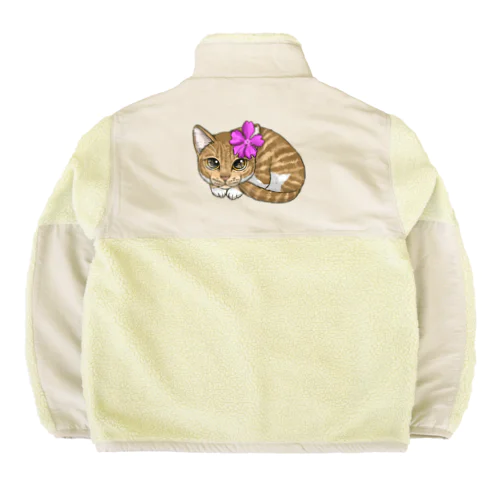 サクラソウとみかん Boa Fleece Jacket