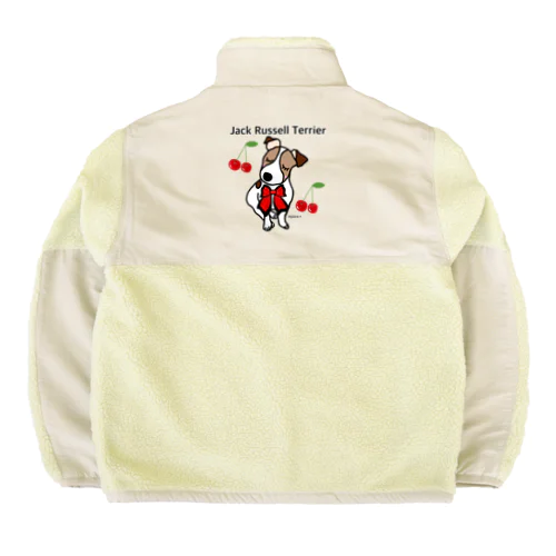 可愛いジャックラッセルテリア犬 Boa Fleece Jacket