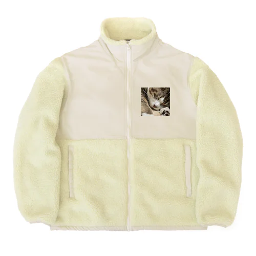猫(キジシロ) Boa Fleece Jacket