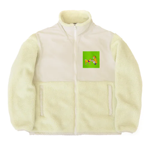 柴犬ポップライフ_4 Boa Fleece Jacket