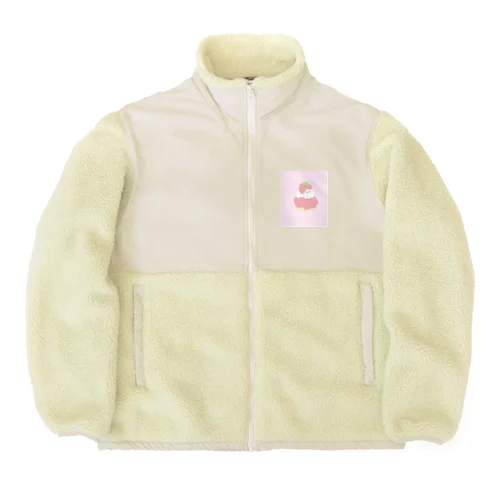 いちごタルトのタルトちゃん🍓 Boa Fleece Jacket