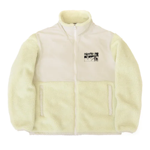 巌流島の闘い(the duel at Ganryu-jima Island) Boa Fleece Jacket