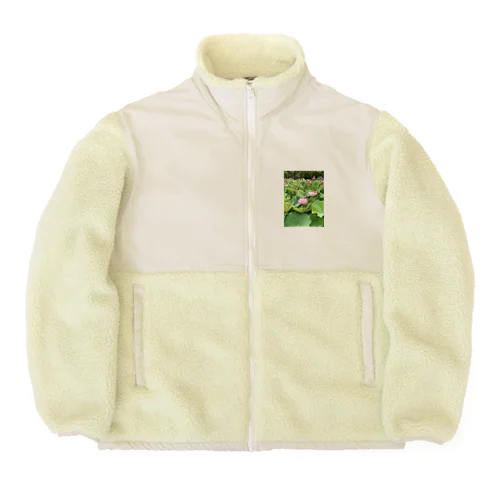 蓮の花です Boa Fleece Jacket