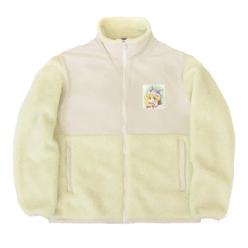 狼の皮を被った羊ちゃん Boa Fleece Jacket