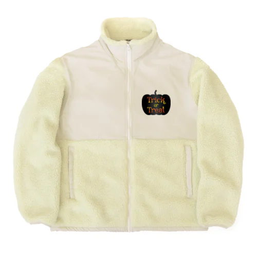 トリックオアトリートカボチャ Boa Fleece Jacket