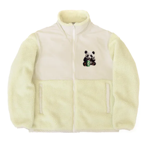 缶ビールパンダ Boa Fleece Jacket