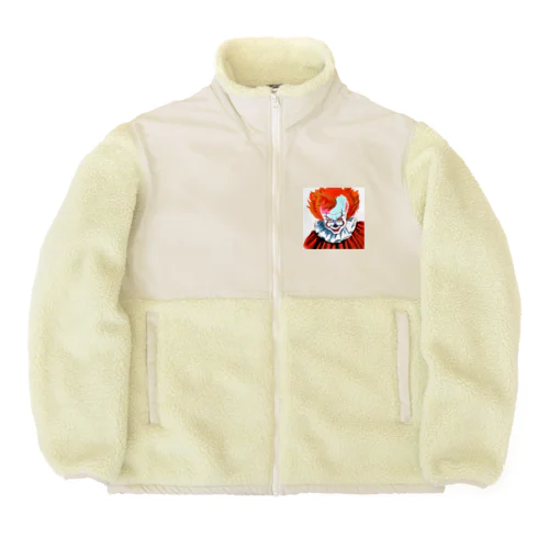 ピエロのイラストのグッズ Boa Fleece Jacket