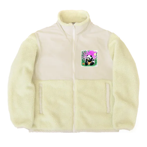 夏のパンダ Boa Fleece Jacket