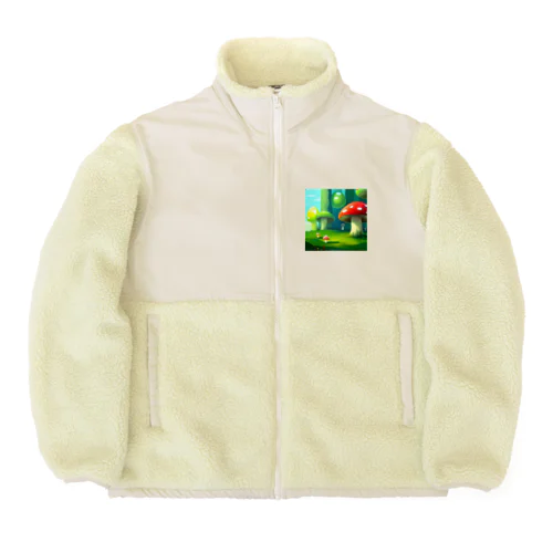 キノコの世界 Boa Fleece Jacket