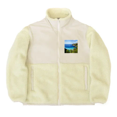 海辺で　ゆったり　バカンス Boa Fleece Jacket