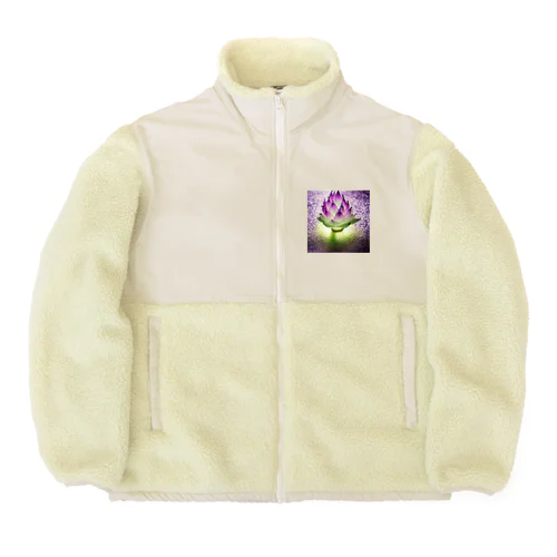 紫の蓮 Boa Fleece Jacket