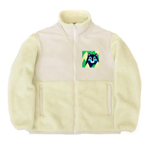 こちらを覗くモノ Boa Fleece Jacket