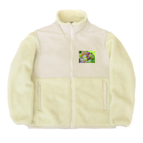 カラフルなぶどう Boa Fleece Jacket