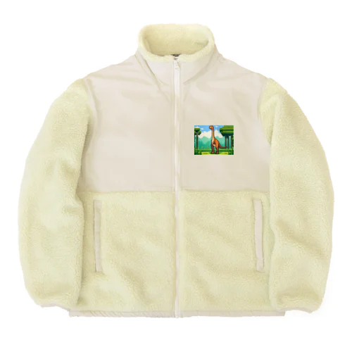 恐竜㊼　マムチサウルス Boa Fleece Jacket