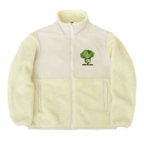 野菜キャラクター レタスのレオ Boa Fleece Jacket