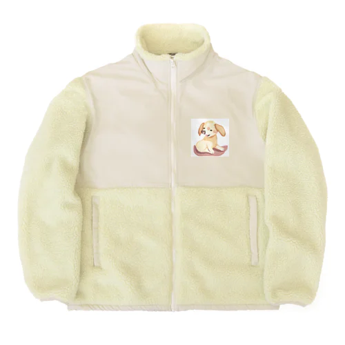 かわいい犬のイラストグッズ Boa Fleece Jacket