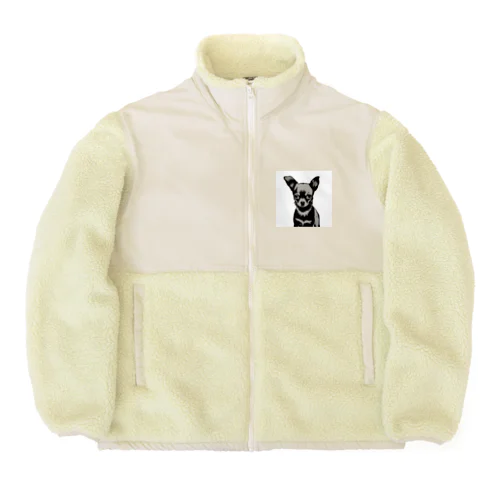 小さな体、大きな愛、チワワとの絆 Boa Fleece Jacket