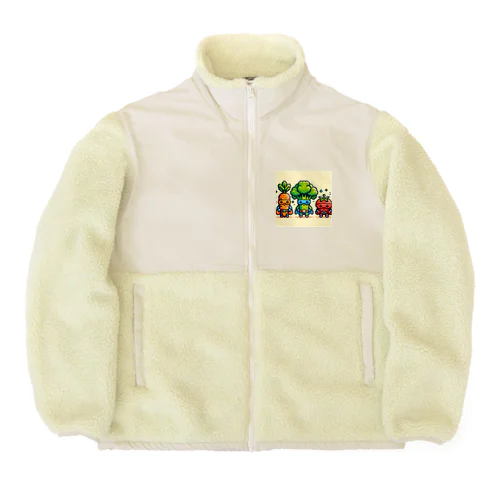 ドットヒーローになる野菜達A Boa Fleece Jacket