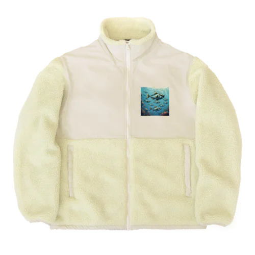 海中の魚群 Boa Fleece Jacket