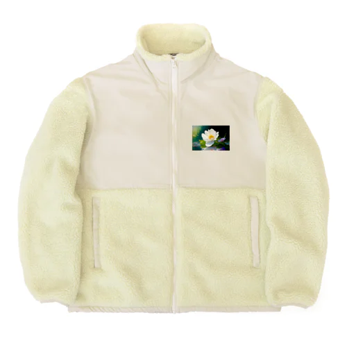 ひときわ美しい一輪の花 Boa Fleece Jacket