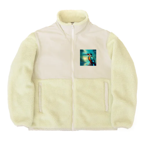 カラフルカワセミくん Boa Fleece Jacket