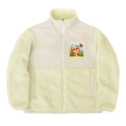 かわいい子猫 Boa Fleece Jacket