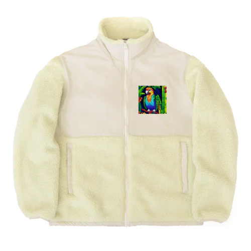 🌈スパンコールオウム Boa Fleece Jacket