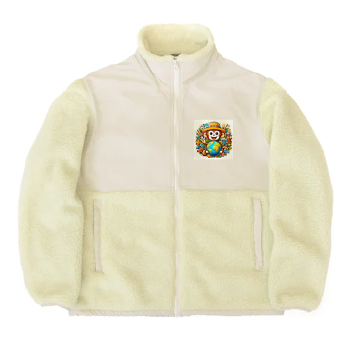 happy monkey Boa Fleece Jacket