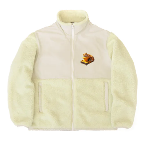 おひるね猫 Boa Fleece Jacket