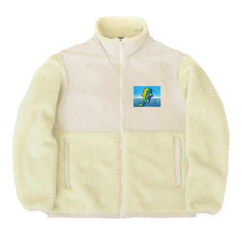 【レインボーカラー】おねんね海獺(ラッコ)親子 Boa Fleece Jacket