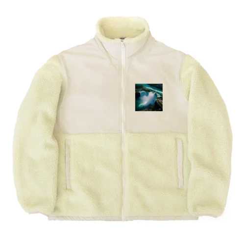 ナイアガラの滝アメリカ・カナダ Boa Fleece Jacket