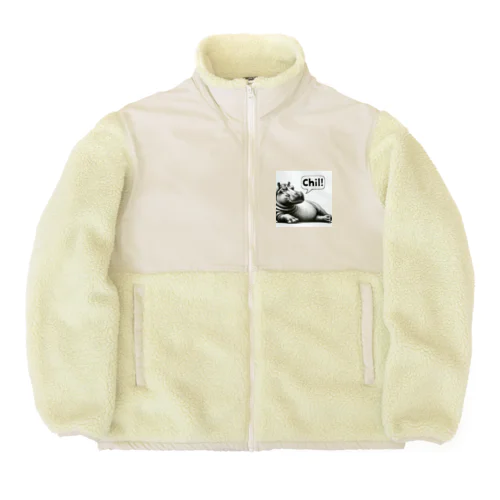 デッサンタッチ カバ(Chil) Boa Fleece Jacket