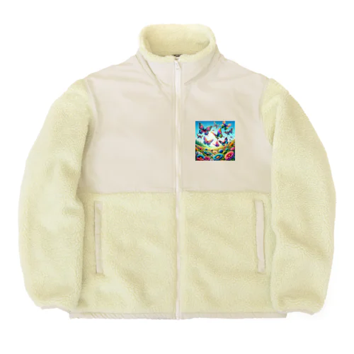 幸運のお花畑 Boa Fleece Jacket