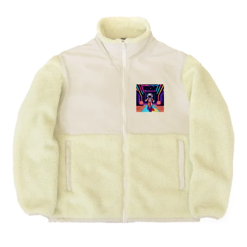 宇宙船の中のダンスフロア Boa Fleece Jacket