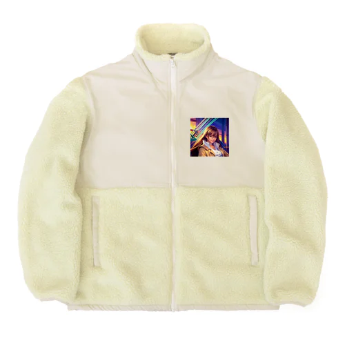 可愛い女の子 Boa Fleece Jacket