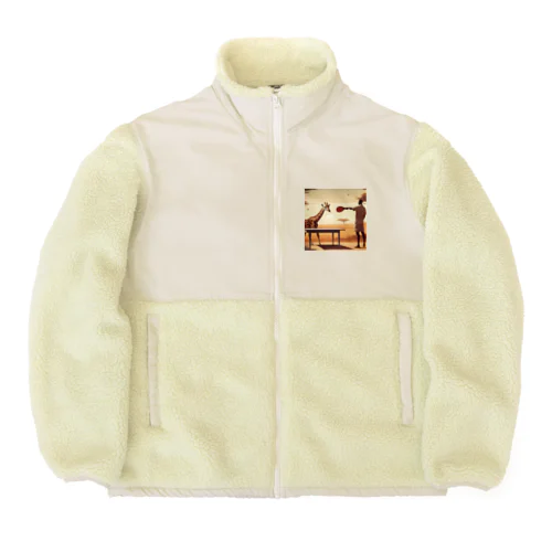 卓球を教わるキリン Boa Fleece Jacket