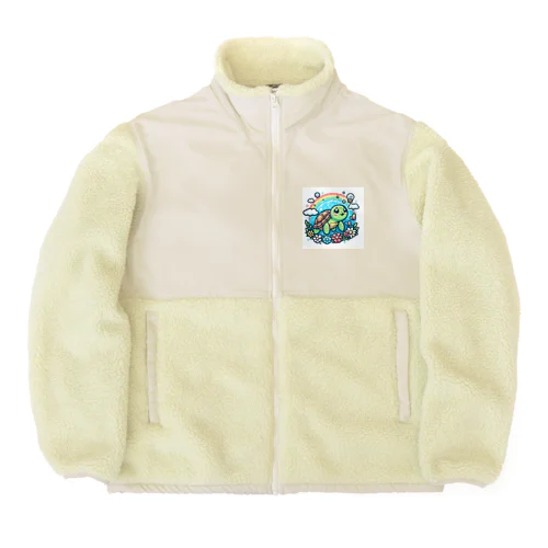 かわいいカメ Boa Fleece Jacket