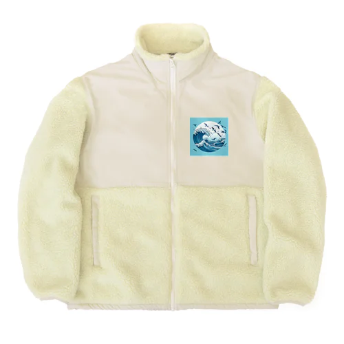 かもめと海 Boa Fleece Jacket