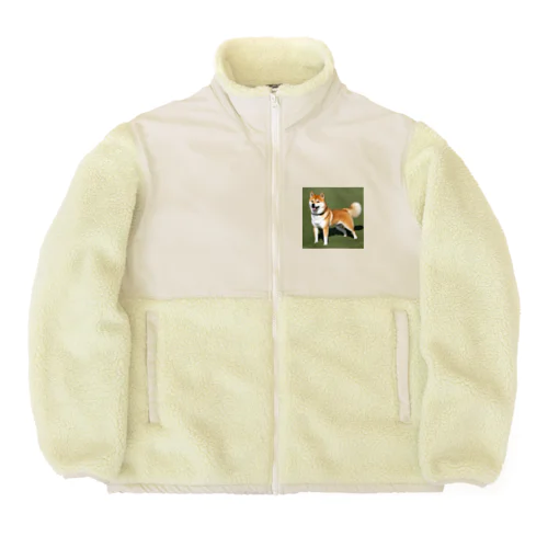 かわいい柴犬　赤毛 Boa Fleece Jacket