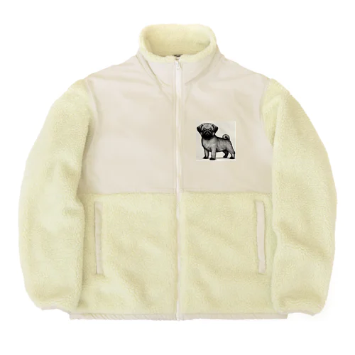 美毛並み パグ Boa Fleece Jacket