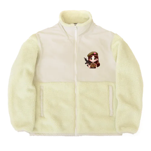 army girl Boa Fleece Jacket