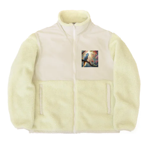 歌うオウム Boa Fleece Jacket