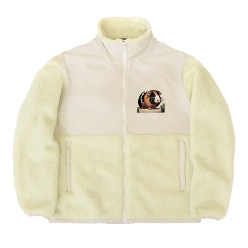 アニメ風三毛モルモット Boa Fleece Jacket