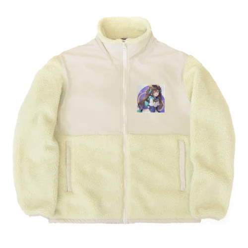 ロングヘアーの女の子 Boa Fleece Jacket